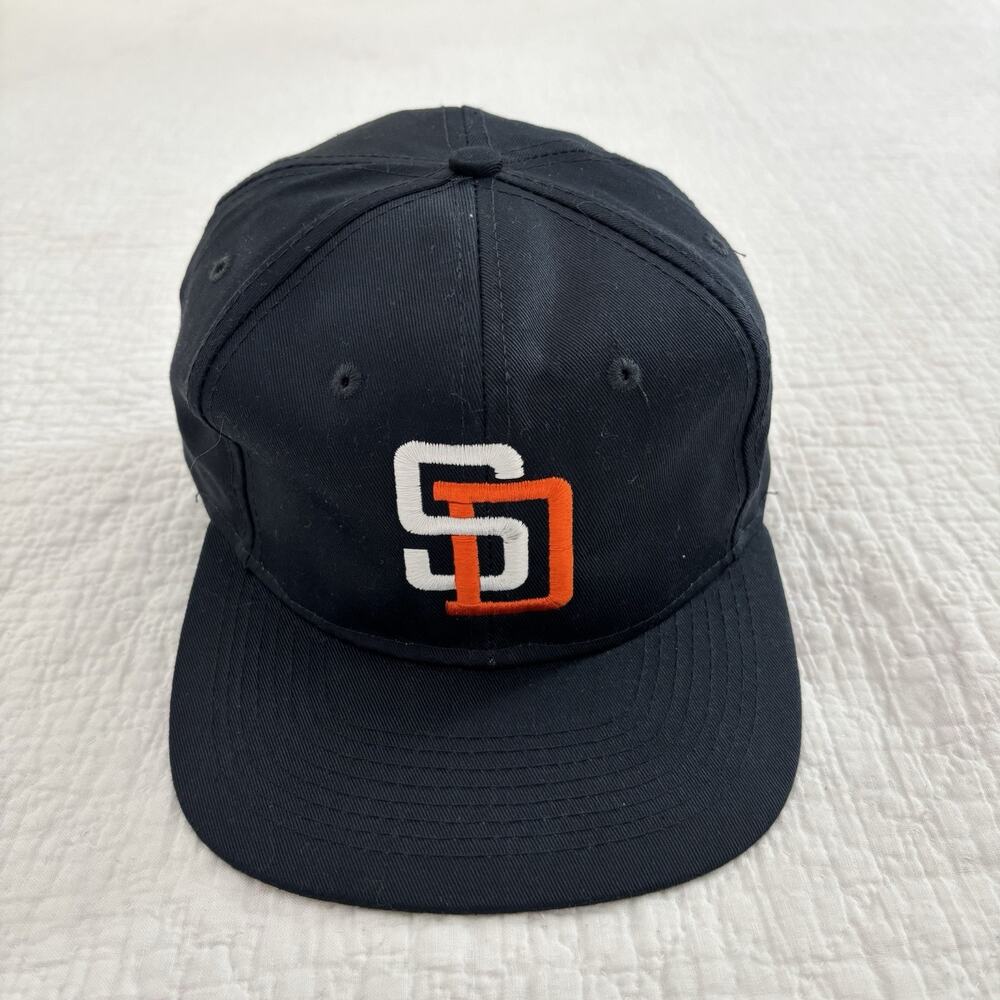 VTG 1980 San Diego Padres Navy Blue MLB Baseball Game SnapBack Hat